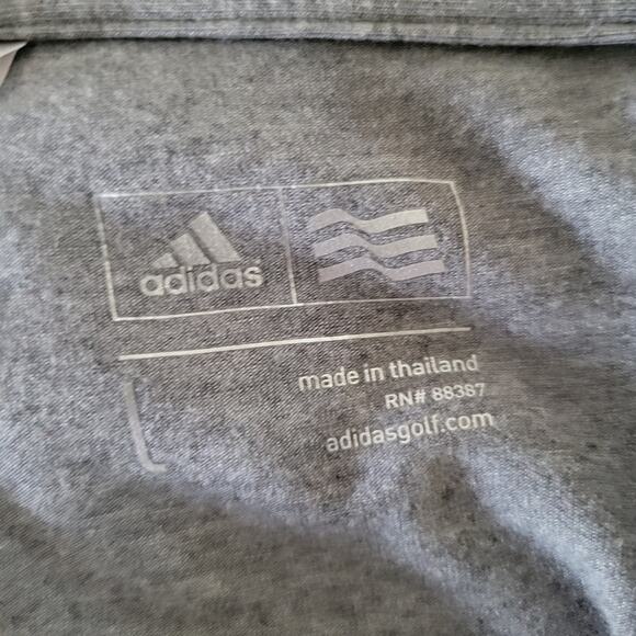Adidas Golf Grey 1/2 Zip Pullover Quilted Pouch Pocket Size Large L - Picture 5 of 8